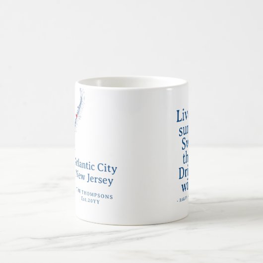 Atlantic City New Jersey Geschenk Kaffeetasse (Mittel)