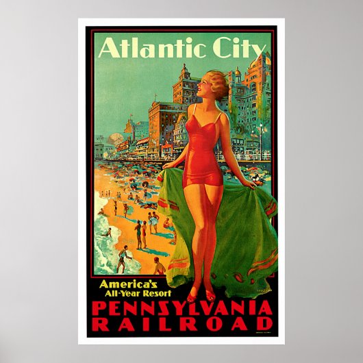 Atlantic City New Jersey Girl Poster (Vorne)