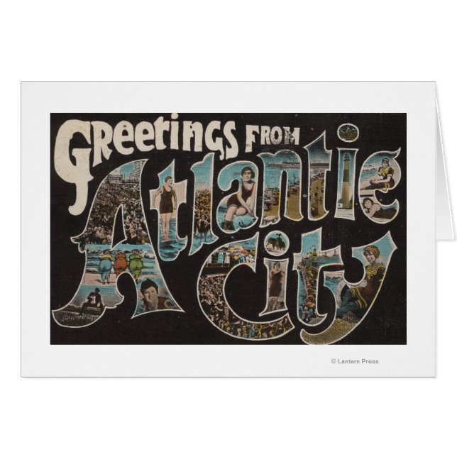 Atlantic City, New Jersey - Große Buchstabenszenen (Vorderseite (Horizontal))