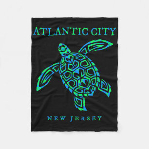 Atlantic City New Jersey Meeresschildkröte Jungen  Fleecedecke