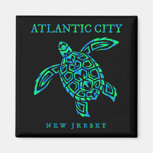 Atlantic City New Jersey Meeresschildkröte Jungen  Magnet