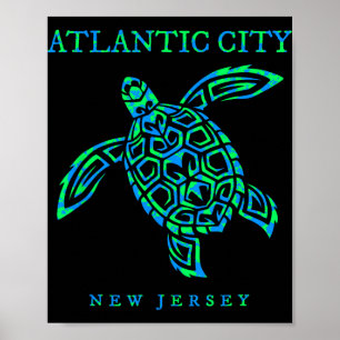 Atlantic City New Jersey Meeresschildkröte Jungen  Poster