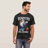 Atlantic City New Jersey Möwe Pommes Funn T-Shirt (Vorne ganz)