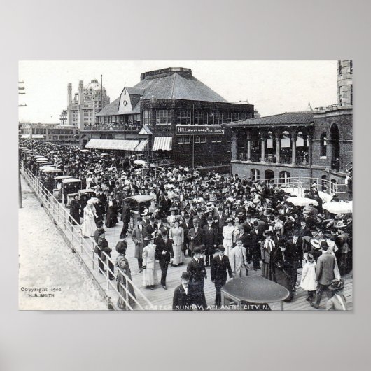 Atlantic City, New Jersey, Ostersonntag, Vintag Poster (Vorne)