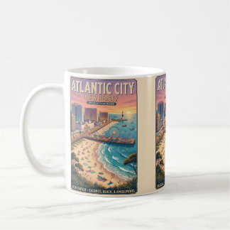 Atlantic City, New Jersey Reiseplakat Kaffeetasse