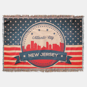 Atlantic City New Jersey Retro Skyline Decke