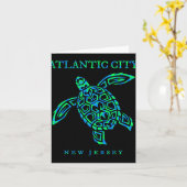 Atlantic City New Jersey Sea Turtle Boys Girls Tod Karte (Gelbe Blume)