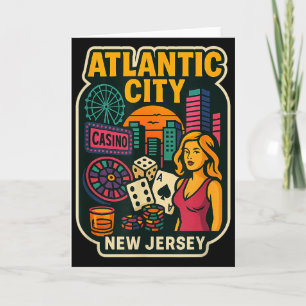 Atlantic City New Jersey Urlaub Casino Spielhalle Karte