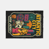 Atlantic City New Jersey Vacation Casino Gaming Ga Fleecedecke (Vorderseite (Horizontal))