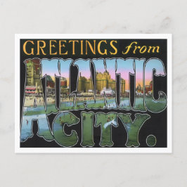 Atlantic City, New Jersey Vintag Big Letters Postkarte