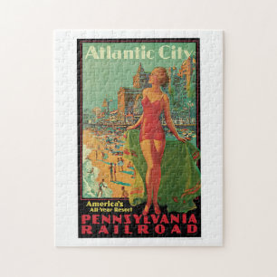 Atlantic City, New Jersey Vintage Reise Puzzle