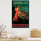 Atlantic City New Jersey Vintage Travel Poster (Küche)