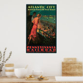 Atlantic City New Jersey Vintage Travel Poster (Küche)
