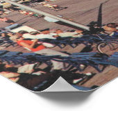 Atlantic City NJ, Bike Riding on the Boardwalk Poster (Ecke)