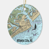 Atlantic City NJ Chart Keramik Ornament (Links)