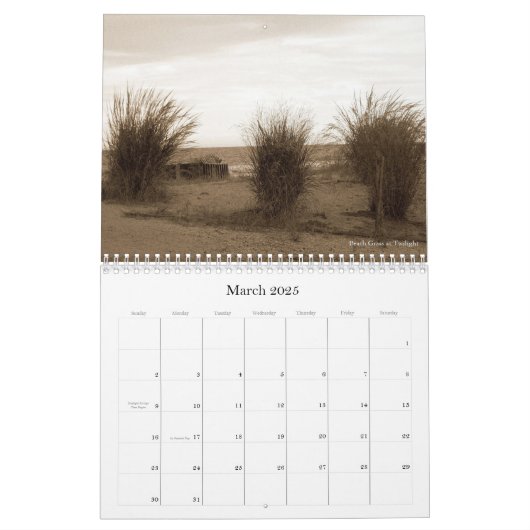 Atlantic City, NJ - Ein Kalender für 2026 (Mär 2025)