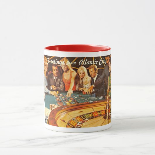 Atlantic City NJ, Gambling, Roulette, Retro Tasse (Zentrum)
