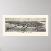 Atlantic City, NJ Panoramic Map - 1905 Poster (Vorne)