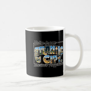 Atlantic City Nj Vintage Stcard Souvenir T-Shirt Kaffeetasse