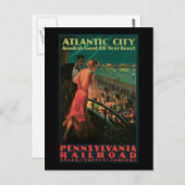 Atlantic City Pennsylvania Railway Postkarte (Vorne/Hinten)