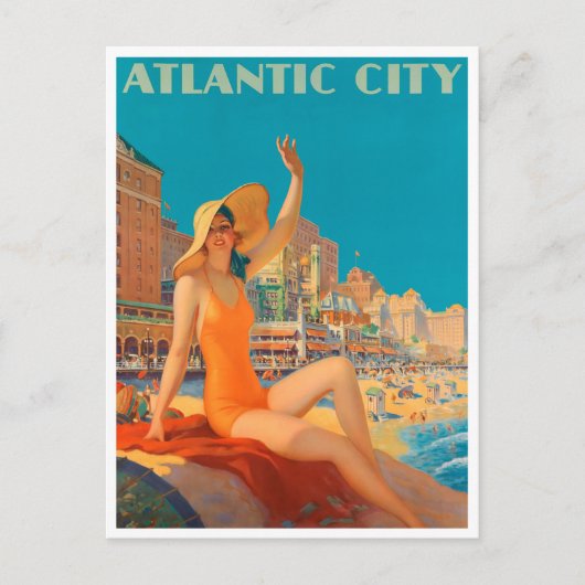 Atlantic City, Pennsylvania Vintage Travel Postcar Postkarte (Vorderseite)