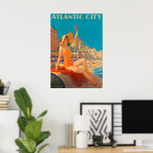 Atlantic City, Pennsylvania Vintage Travel Poster (Heimbüro)