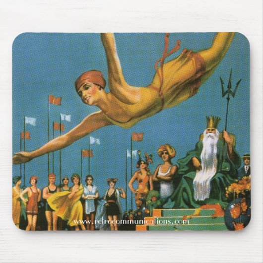 Atlantic City Poster-Maustaste Mousepad (Vorne)