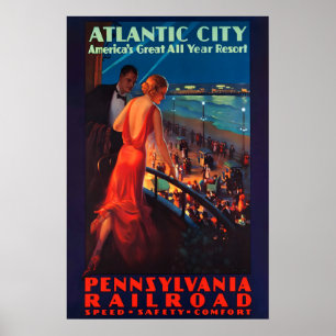 Atlantic City POSTERDRUCK A5-A2 Vintage 1935 Poster