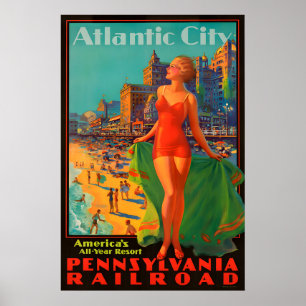 Atlantic City Reiseplakat Poster