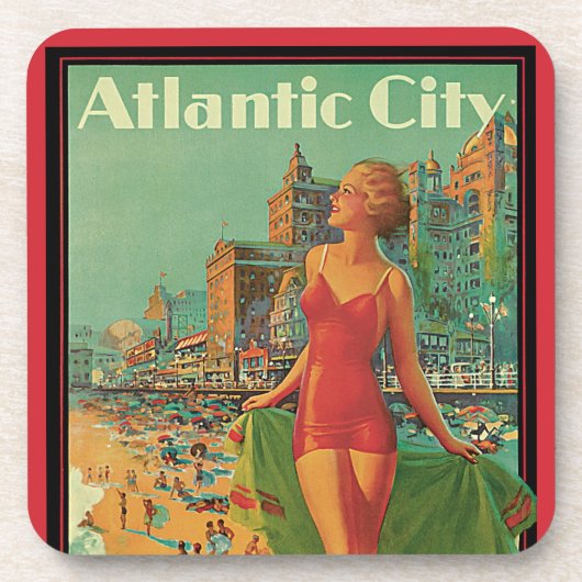 Atlantic City Resort, Pennsylvania Railway Travel Getränkeuntersetzer (Vorderseite)