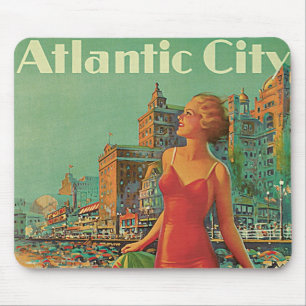 Atlantic City Resort, Pennsylvania Railway Travel Mousepad