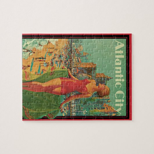 Atlantic City Resort, Pennsylvania Railway Travel Puzzle (Horizontal)