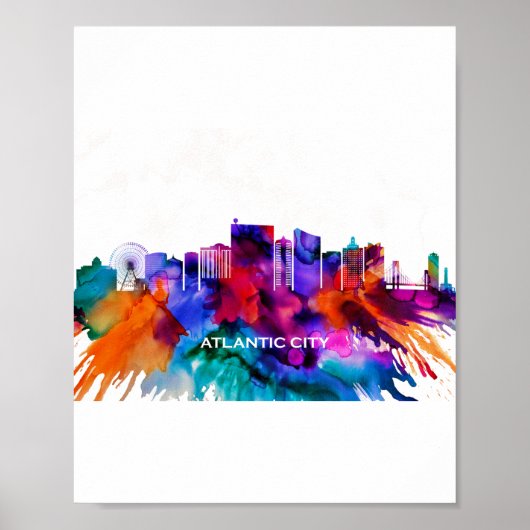 Atlantic City Skyline Poster (Vorne)