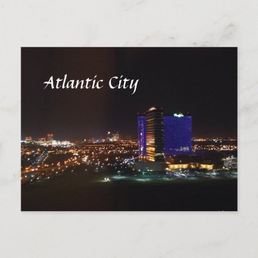 Atlantic City Skyline Postkarte (Vorderseite)