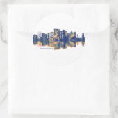 Atlantic City Skyline Runder Aufkleber (Tasche)