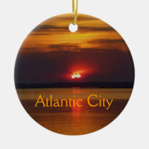 Atlantic City Sonnenuntergang-Verzierung Keramikornament