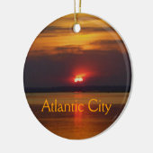 Atlantic City Sonnenuntergang-Verzierung Keramikornament (Links)
