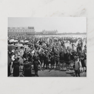 Atlantic City Strand, 1910 Postkarte