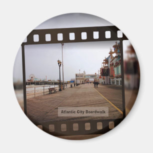 Atlantic City Strand-Promenade auf Film Magnet