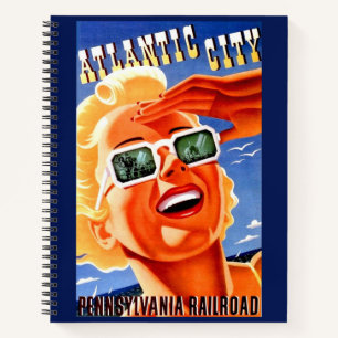 Atlantic City über Pennsylvania Railroad Notizblock