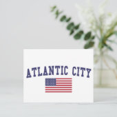 Atlantic City US Flag Postkarte (Stehend Vorderseite)
