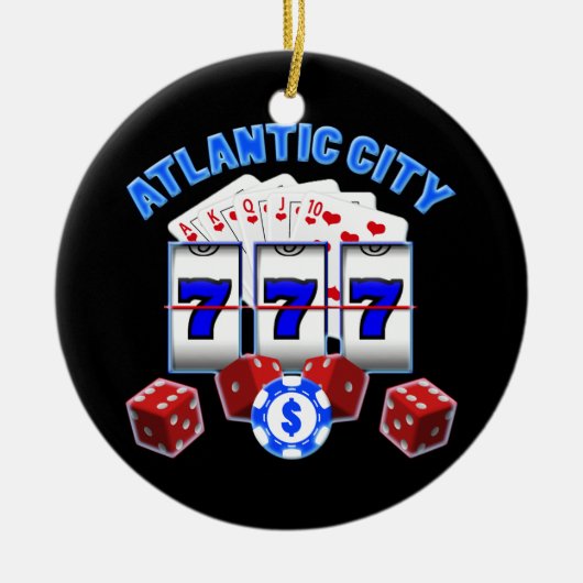 ATLANTIC CITY VERZIERUNG KERAMIK ORNAMENT (Vorne)