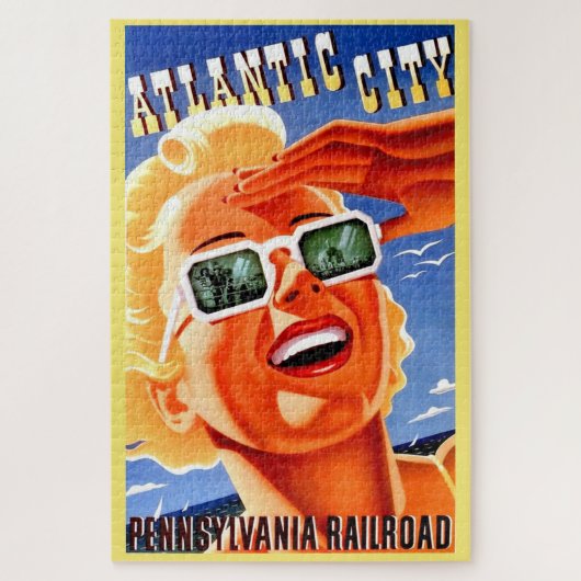 Atlantic City via Pennsylvania Railway Puzzle (Vertikal)