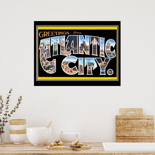 Atlantic City Vintage Poster (Küche)