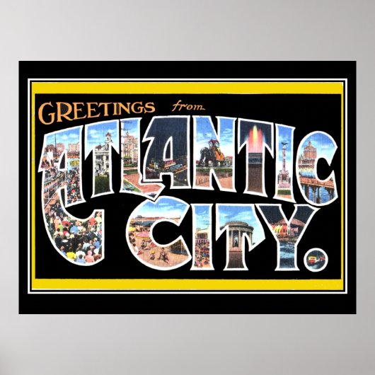 Atlantic City Vintage Poster (Vorne)