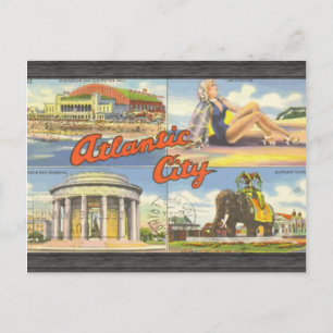 Atlantic City, Vintage Postkarte