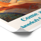 Atlantic City Vintage Travel Poster (Ecke)