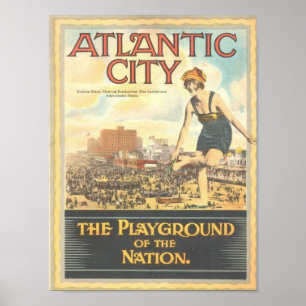 Atlantic City--Vintages Zwanzigerjahre Bild-Plakat Poster