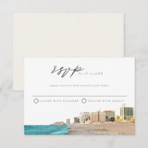 ATLANTIC CITY Wasserfarbe UAWG Postkarte