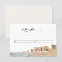 ATLANTIC CITY Wasserfarbe UAWG Postkarte